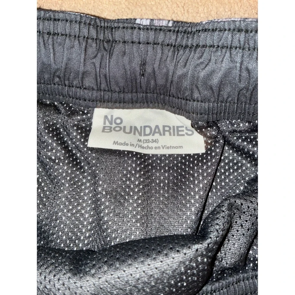 No Boundaries Swim Trunks Mens M Grey Marble Swirl Quick Dry UPF 50+ 6